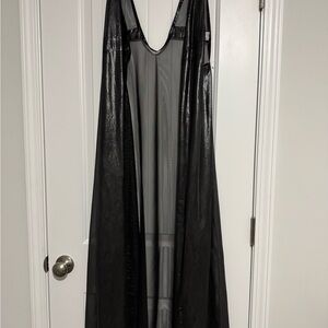 Elegant Black Sheer Swim Coverup